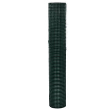Kippengaas 25x1 m gegalvaniseerd staal met PVC-coating groen