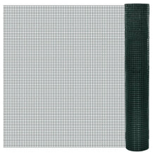 Kippengaas 25x1 m gegalvaniseerd staal met PVC-coating groen