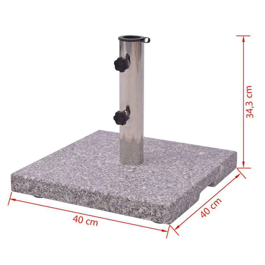 Parasolvoet Graniet Vierkant 1 20 kg Grijs