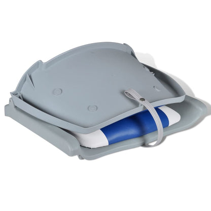 Opklapbare Bootstoel Met - Kussen 4 X 5 X 48 Cm 1 Blauw en wit