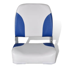 Opklapbare Bootstoel Met Blauw-Wit Kussen 4 X 36 X 48 Cm 1