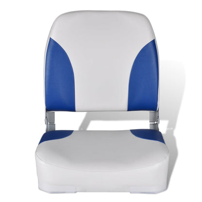 Opklapbare Bootstoel Met Blauw-Wit Kussen 4 X 36 X 48 Cm 1