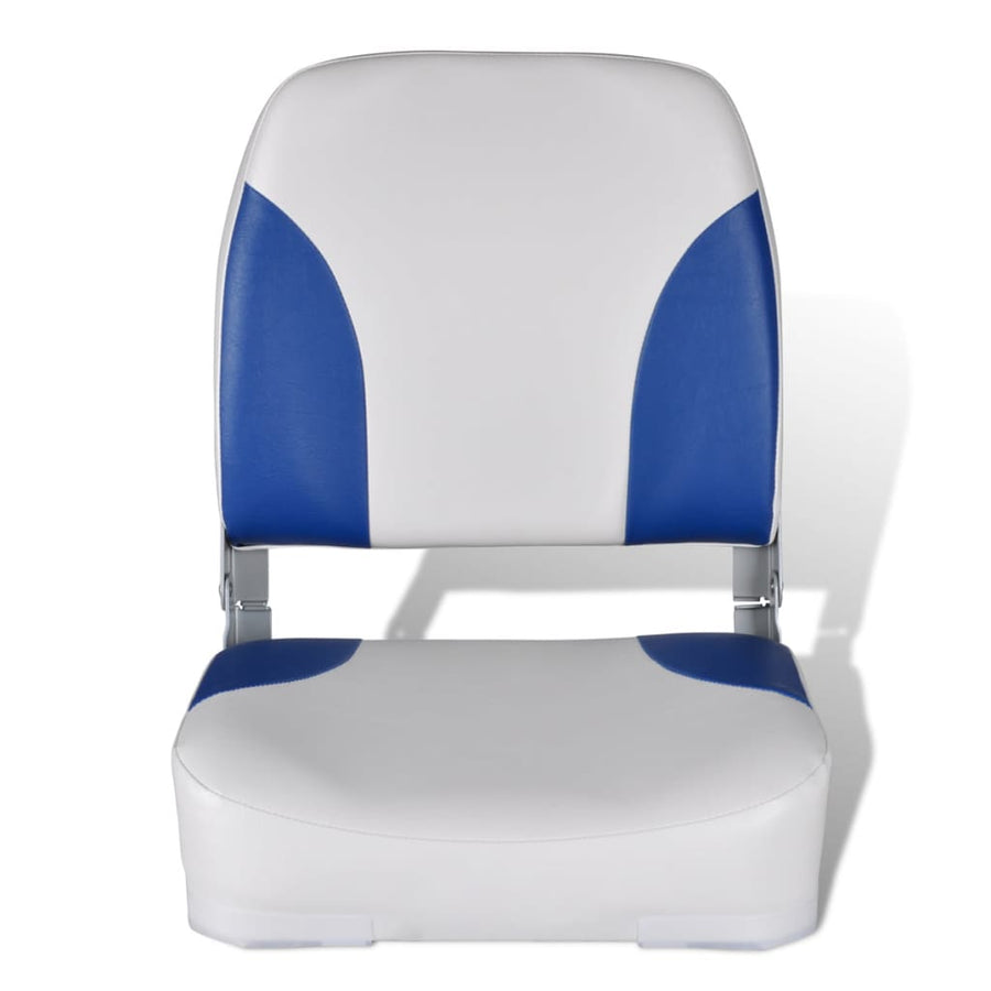 Opklapbare Bootstoel Met Blauw-Wit Kussen 4 X 36 X 48 Cm 1