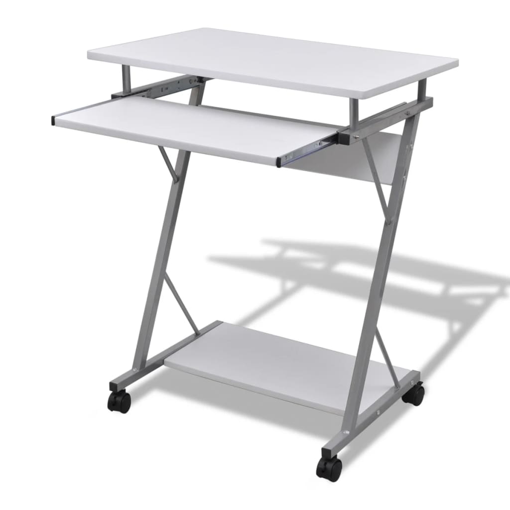 Studenten Computerbureau 60 X 40 X 74 Cm () Wit
