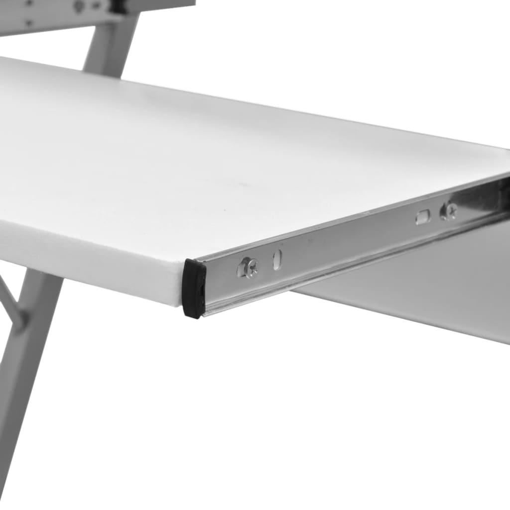 Studenten Computerbureau 60 X 40 X 74 Cm () Wit