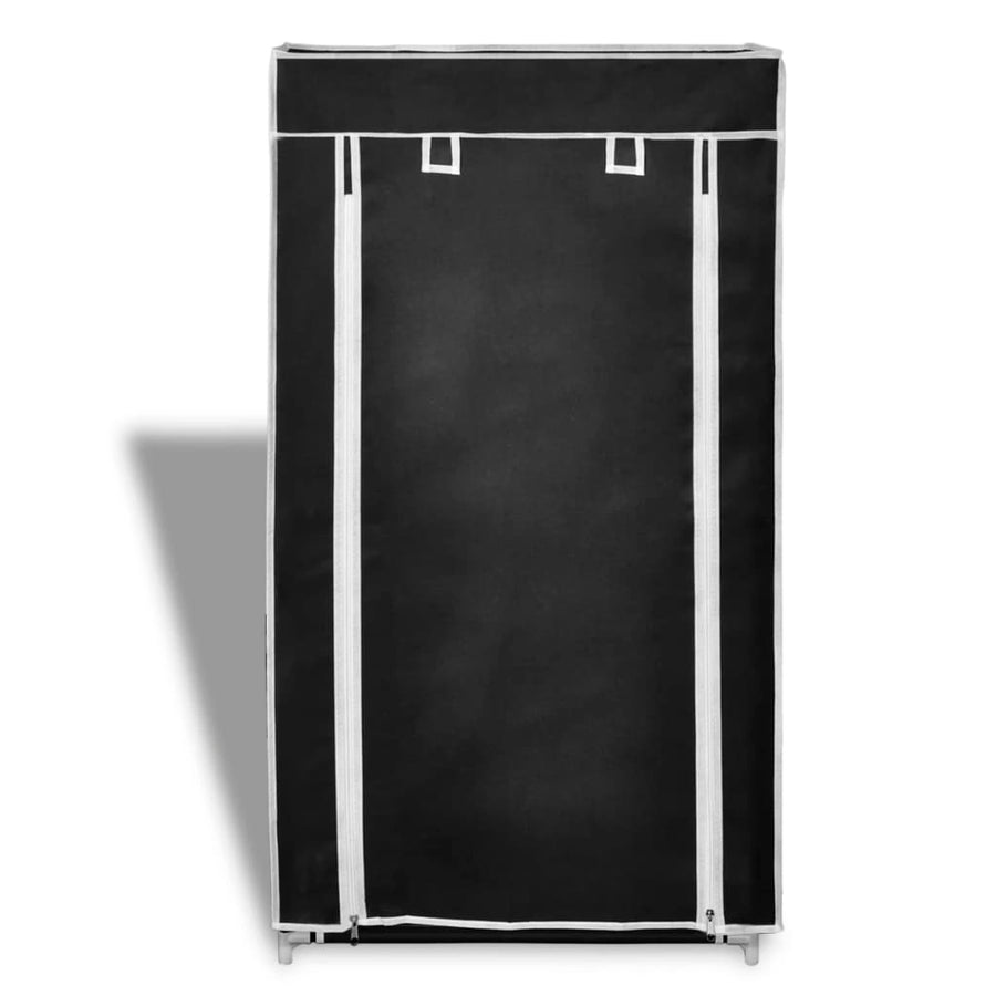 Schoenenkast Met Hoes 58X28X106 Stof Zwart