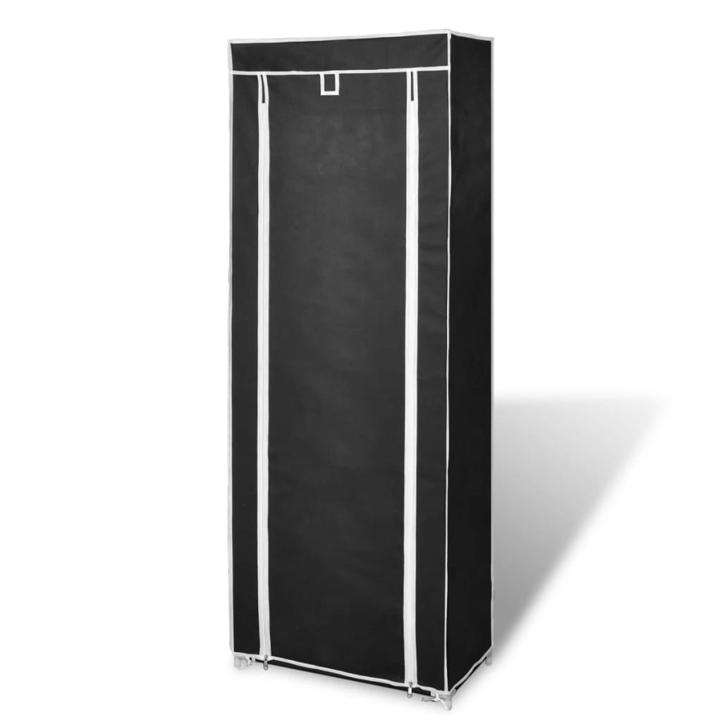 Schoenenkast Met Hoes 57X29X62 Stof Zwart