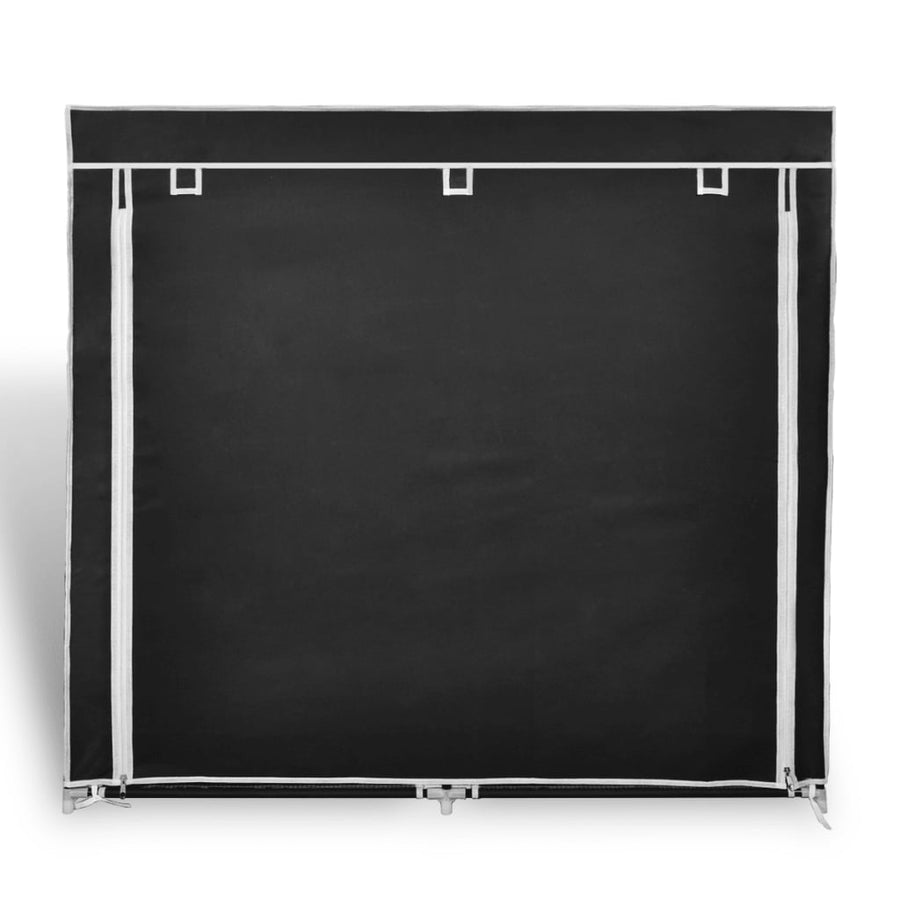 Schoenenkast Met Hoes 5X28X0 Stof Zwart