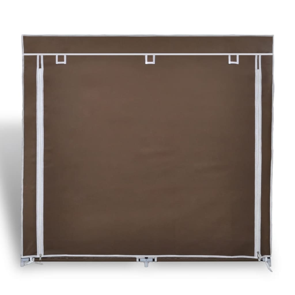 Schoenenkast met hoes 115x28x110 stof bruin Bruin