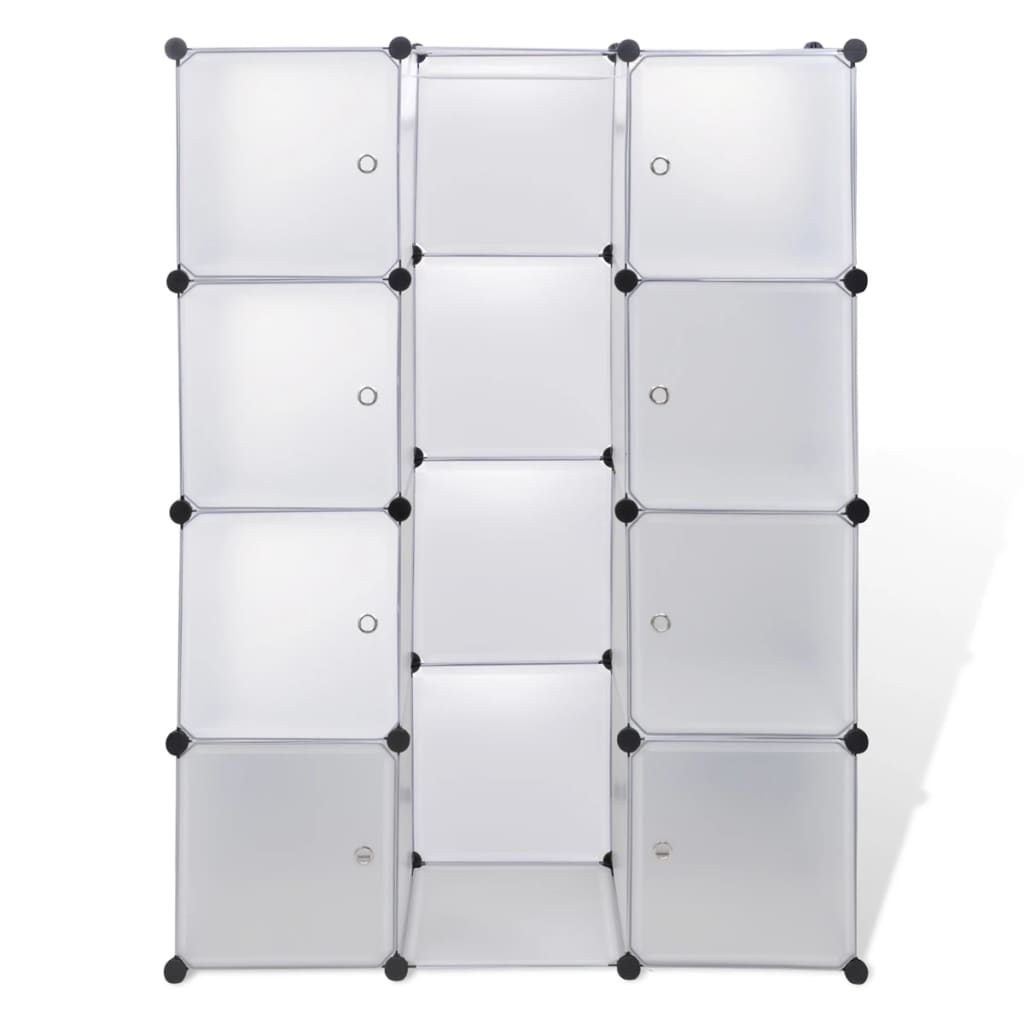 Kast Met Modulair 37X5X50 Cm 9 compartimenten Wit