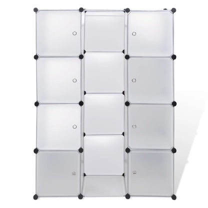 Kast Met Modulair 37X5X50 Cm 9 compartimenten Wit