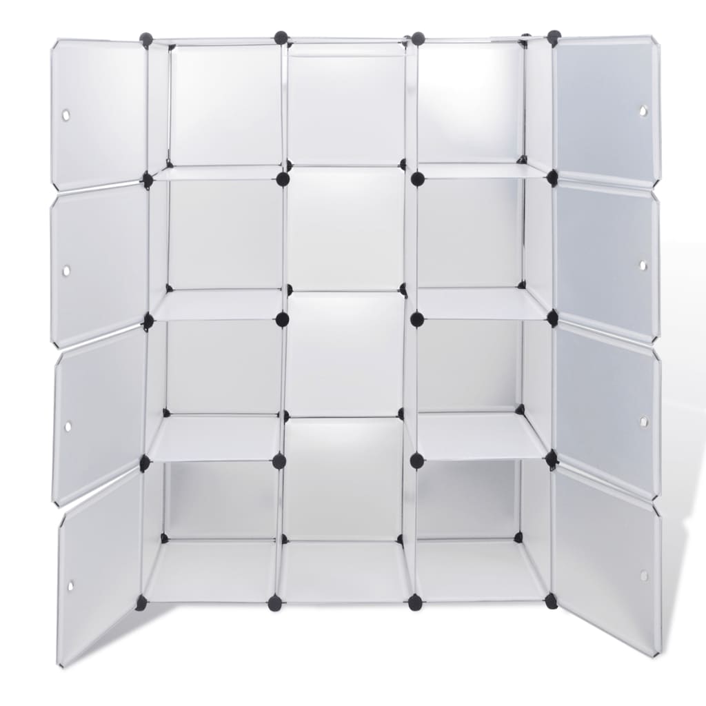 Kast Met Modulair 37X5X50 Cm 9 compartimenten Wit