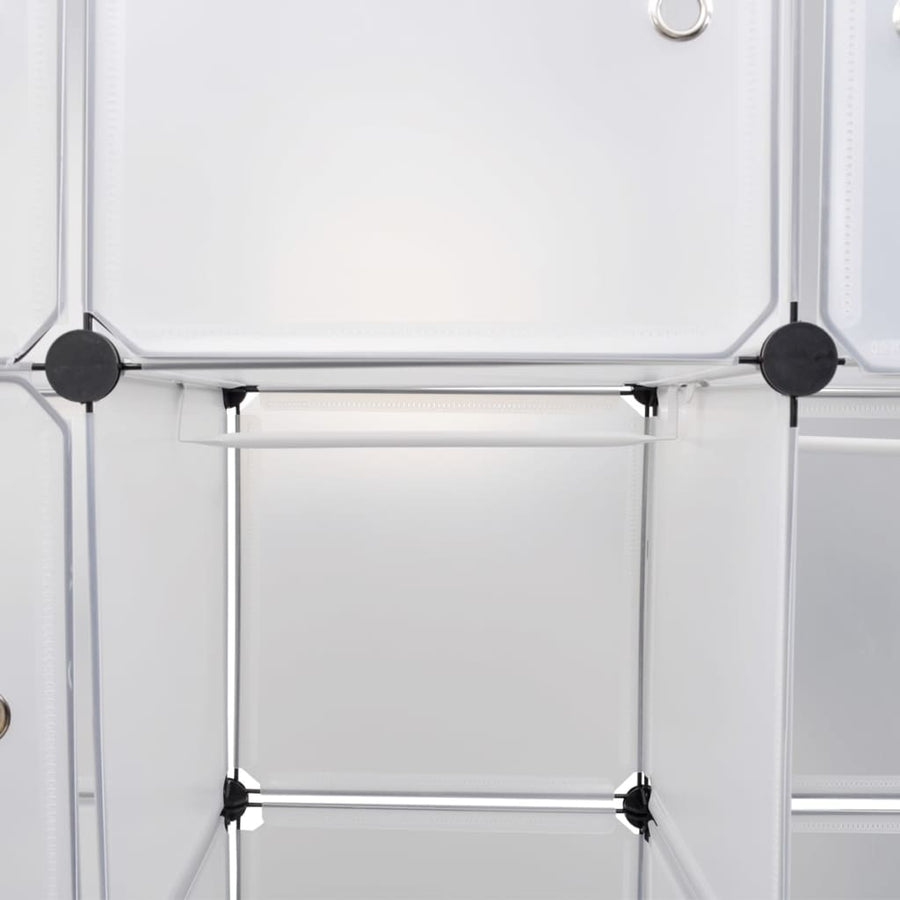 Modulaire Kast Met 4 Compartimenten 37 X 46 X 80,5 Cm 14 compartimenten Wit