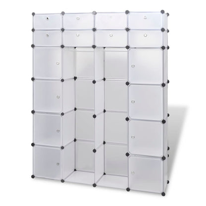 Modulaire Kast Met 18 Compartimenten Wit 37 X 146 X 180,5 Cm