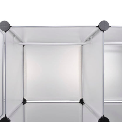 Modulaire Kast Met 18 Compartimenten Wit 37 X 146 X 180,5 Cm