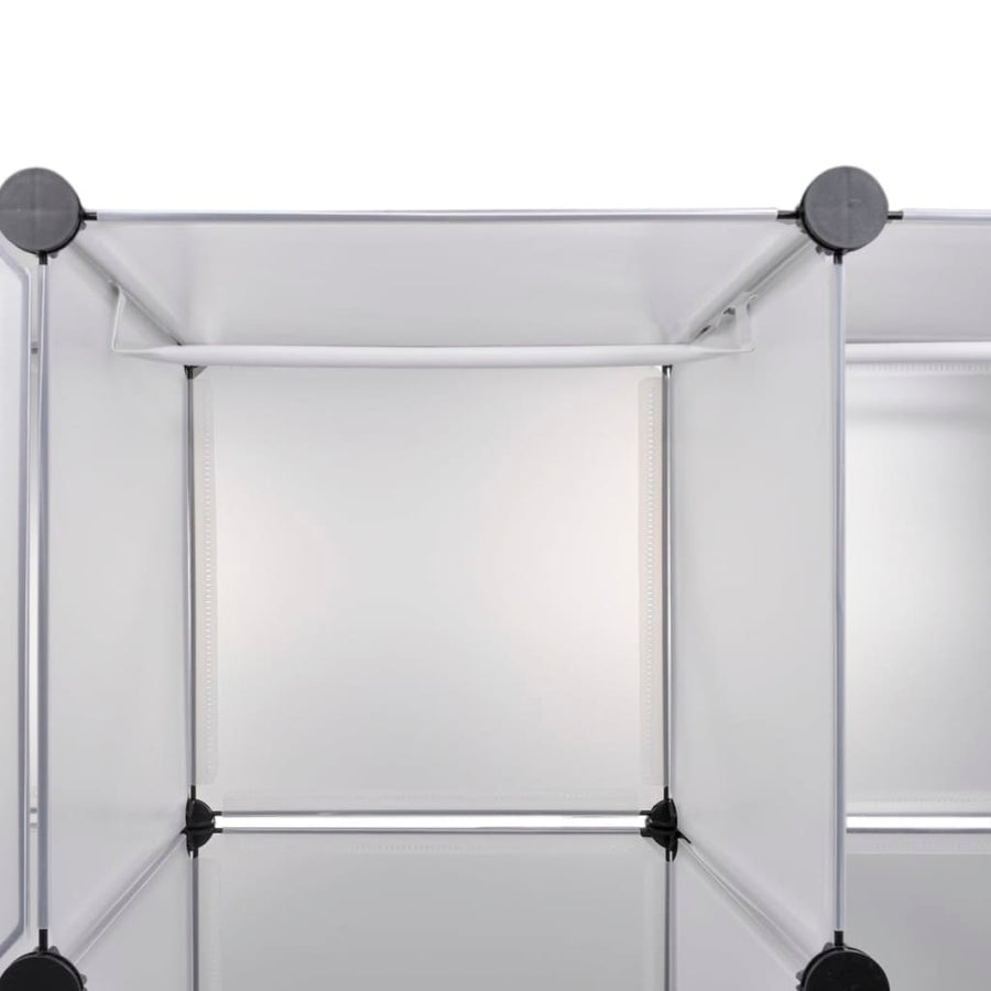 Modulaire Kast Met 18 Compartimenten Wit 37 X 146 X 180,5 Cm
