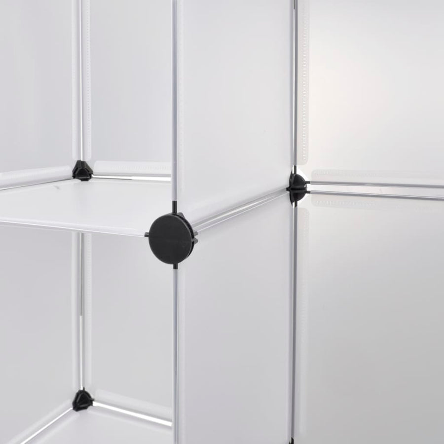Modulaire Kast Met 18 Compartimenten Wit 37 X 146 X 180,5 Cm