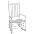 Schommelstoel 60.5x82x114 cm massief hardhout wit