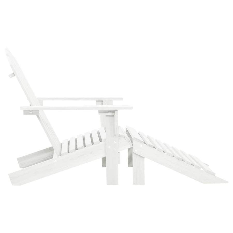 Tuinstoel Met Hocker Hout Wit