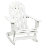 Tuinschommelstoel 70x91.5x92 cm massief grenenhout wit