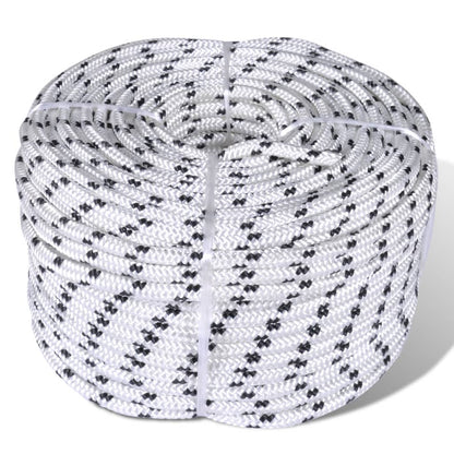 Boottouw Polyester Gevlochten 0Mmx50M Wit 10 mm 50 m