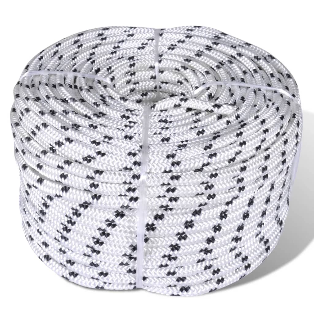 Boottouw Polyester Gevlochten 2Mmx50M Wit 12 mm 50 m