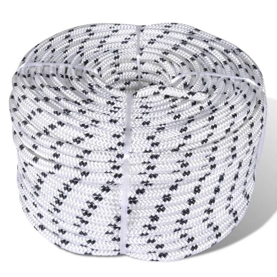 Boottouw Polyester Gevlochten 2Mmx50M Wit 12 mm 50 m