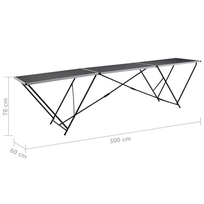 Behangtafel Inklapbaar 300X60X78 Cm Mdf En Aluminium 300 cm