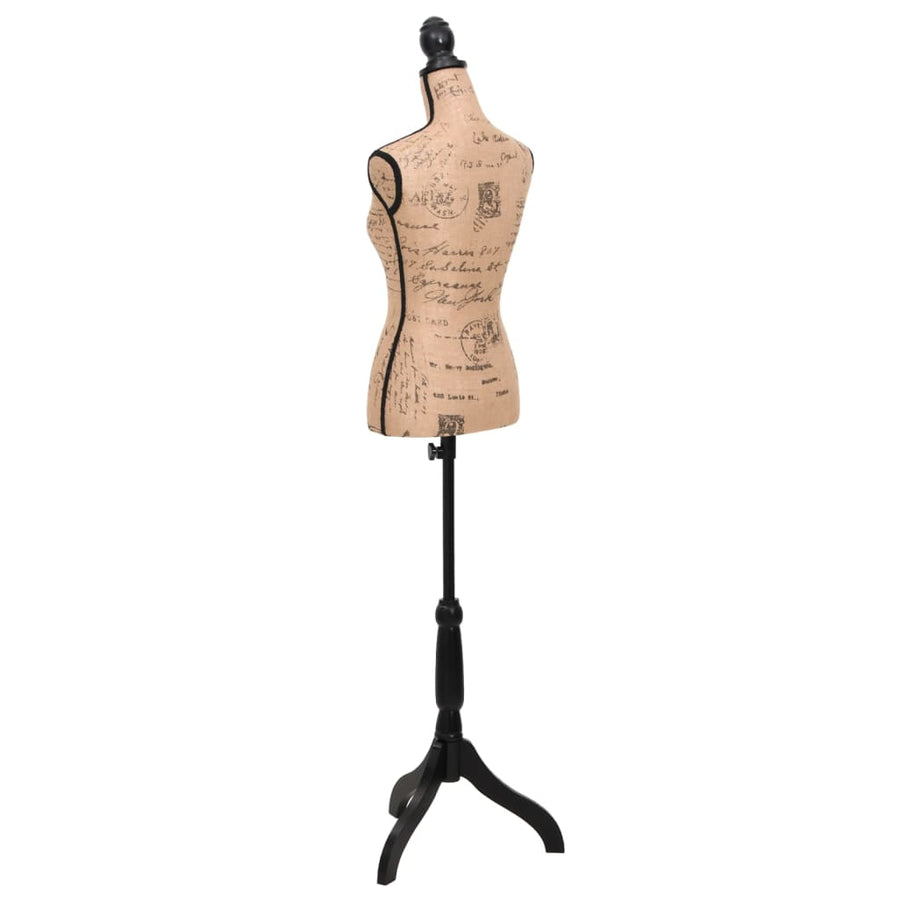 Etalagepop torso vrouw jute bruinzwart Bruin