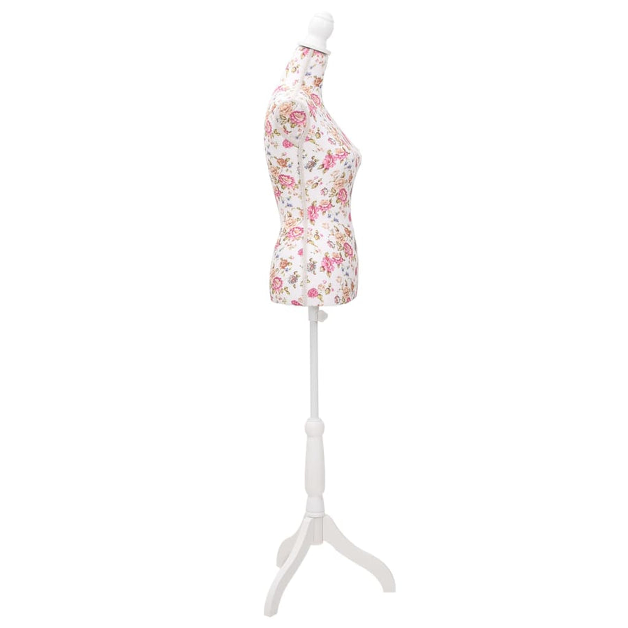 Etalagepop Torso Vrouw Katoen Met Rozenprint Wit