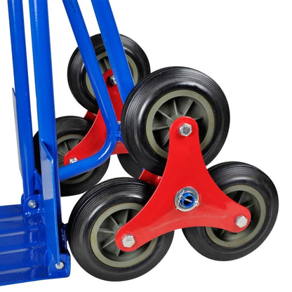 Steekwagen Inklapbaar Met 6 Wielen Blauw
