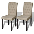 Eetkamerstoelen 2 stuks camel stof