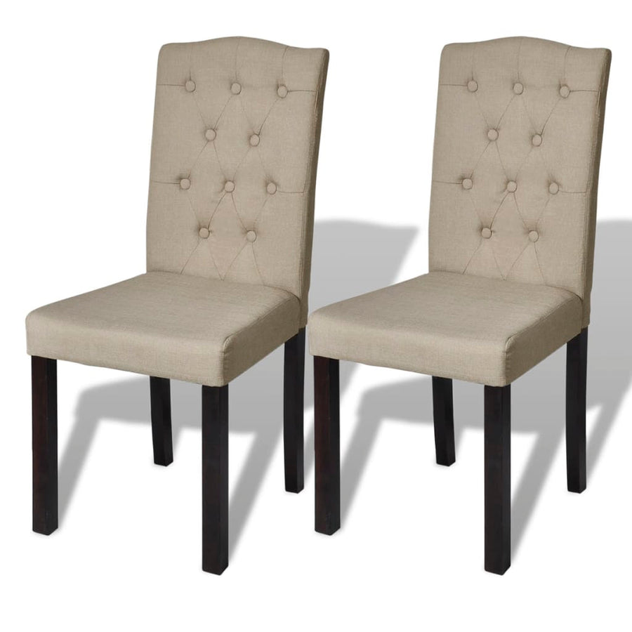 Eetkamerstoelen Stof Camel 2 Beige