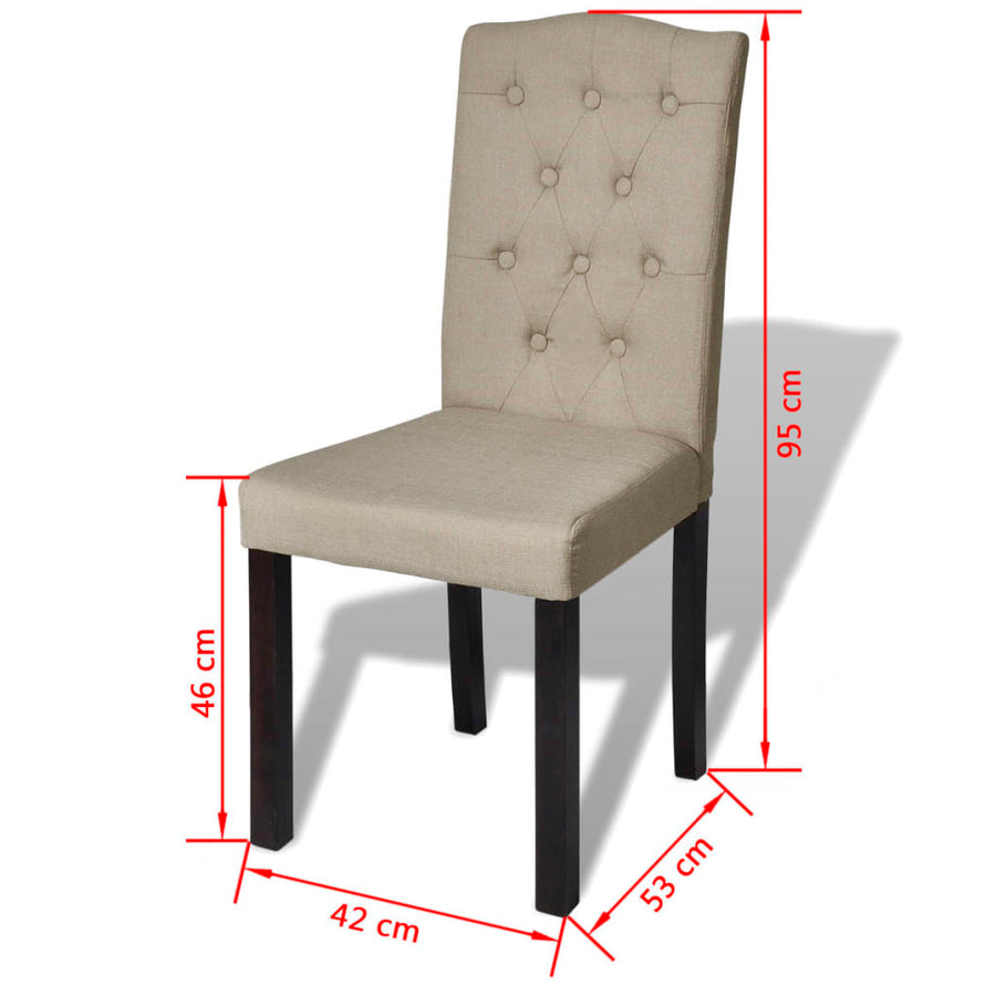 Eetkamerstoelen Stof Camel 2 Beige