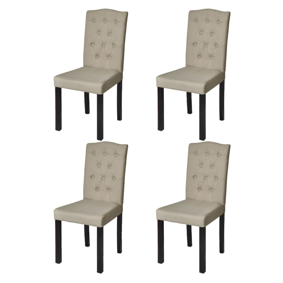 Eetkamerstoelen Stof Camel 4 Beige