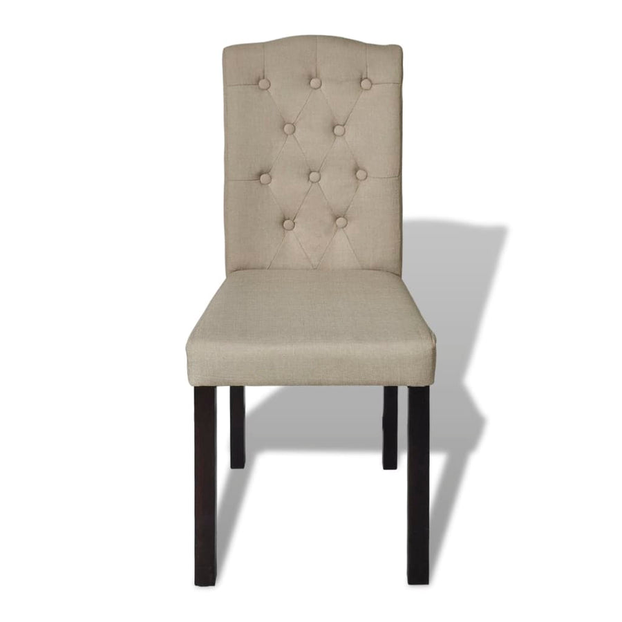 Eetkamerstoelen Stof Camel 4 Beige