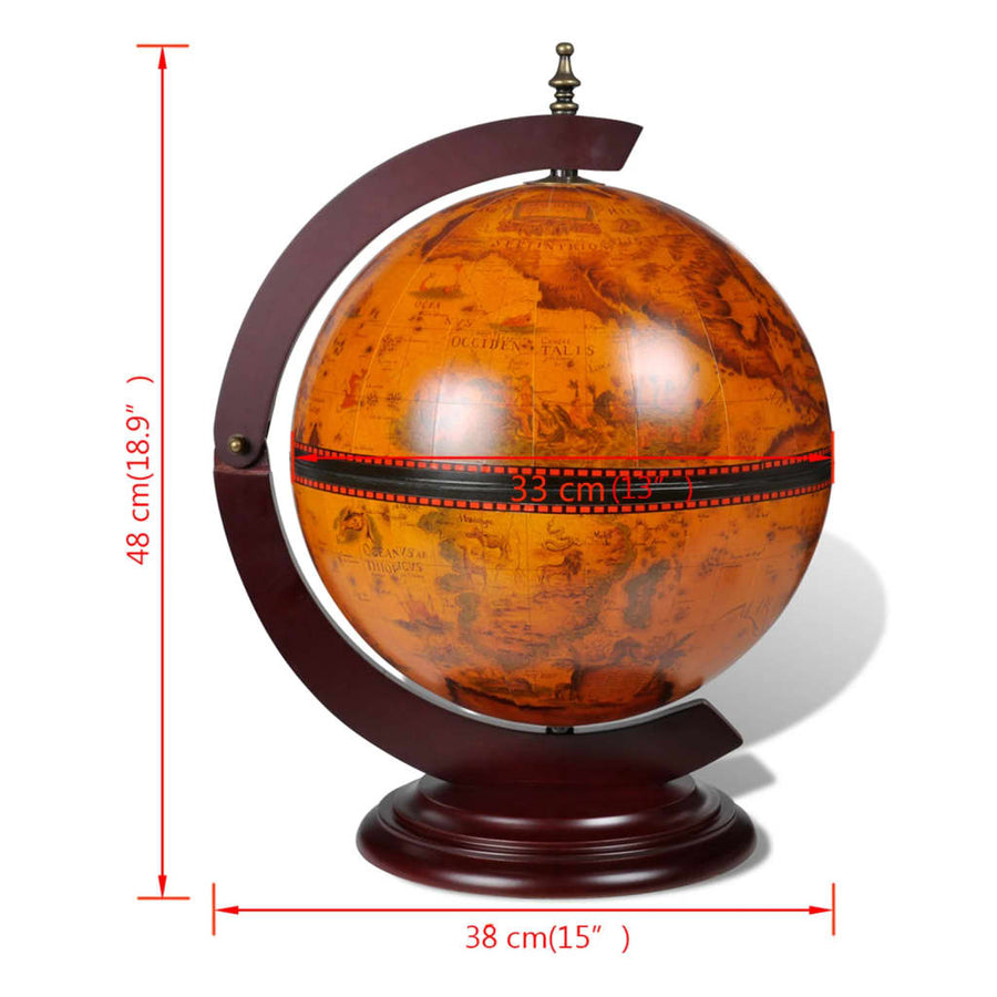 Globebar Tafelmodel Eucalyptushout Bruin