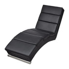 Chaise Longue Kunstleer Zwart