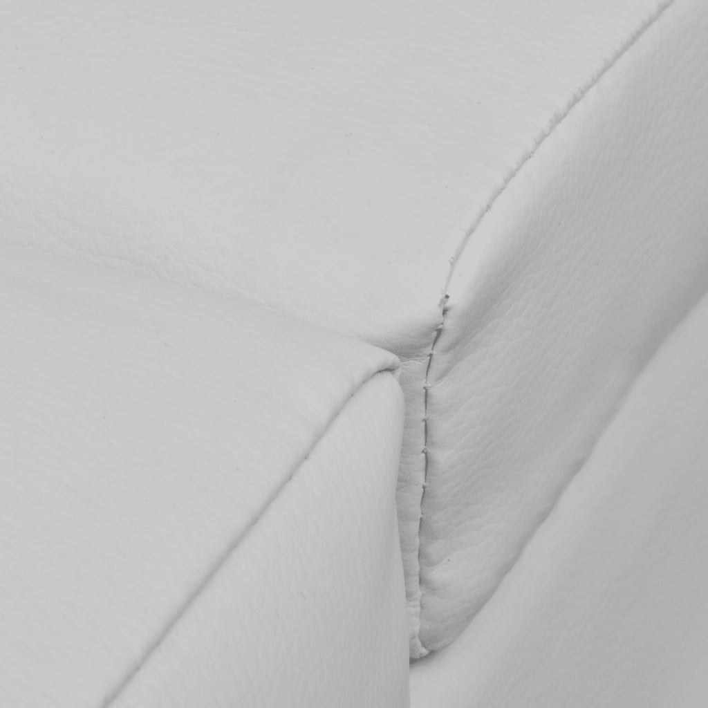 Chaise Longue Kunstleer Wit