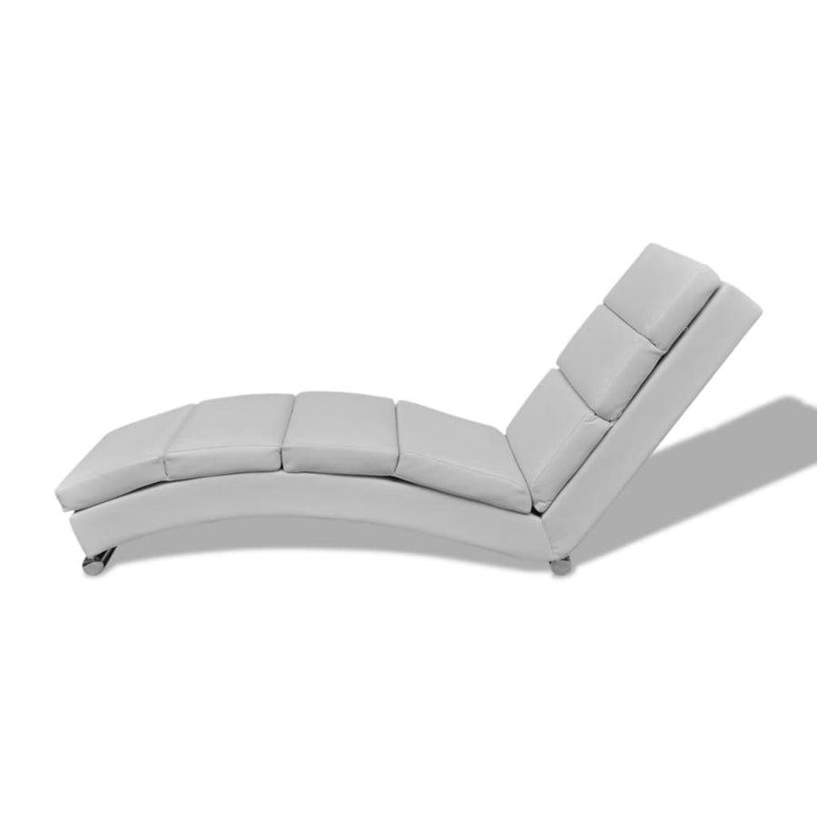 Chaise Longue Kunstleer Wit