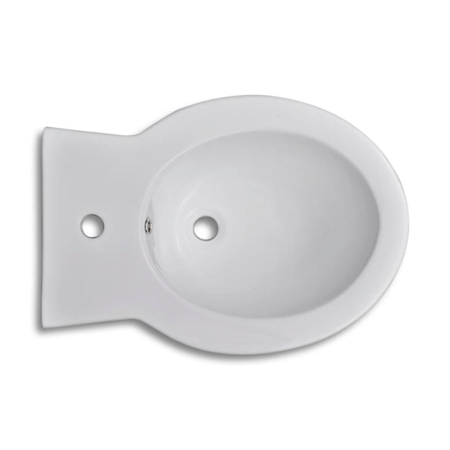 Staand Bidet Rond Keramiek Wit
