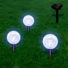 Solarbollampen 3 stuks LED met grondanker