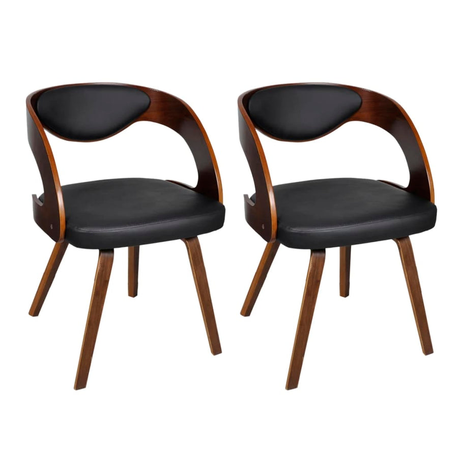 Eetkamerstoelen 2 st kunstleer bruin