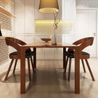 Eetkamerstoelen 2 stuks kunstleer bruin 52x48x75,5 cm