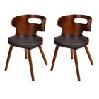 Dining chairs 2 pcs faux leather brown