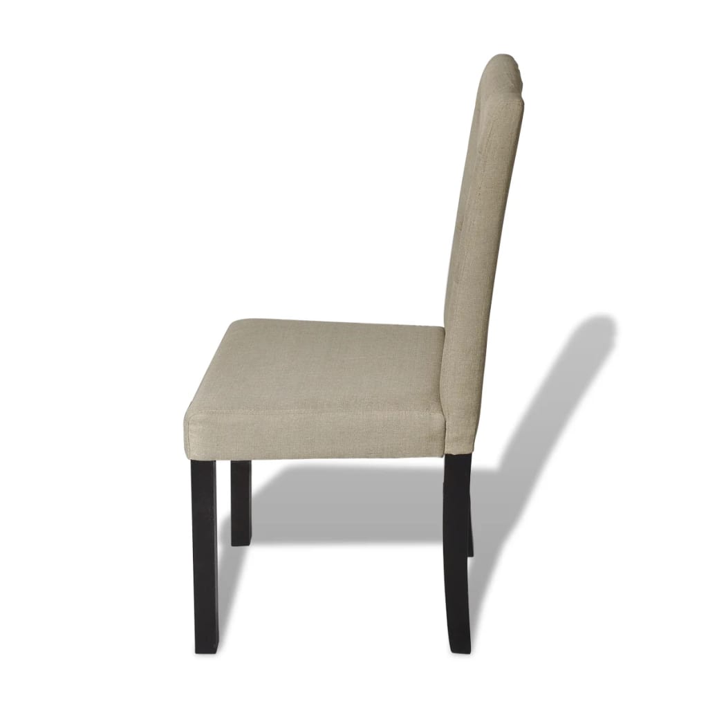 Eetkamerstoelen Stof Camel 6 Beige