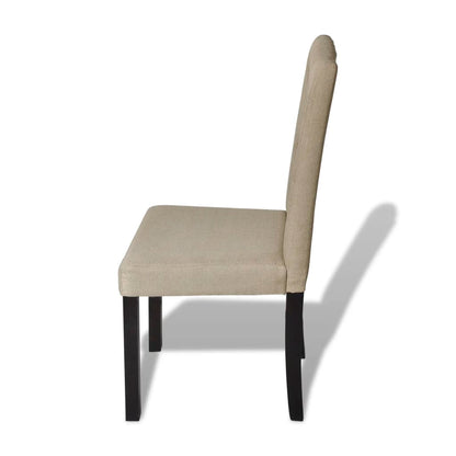 Eetkamerstoelen Stof Camel 6 Beige