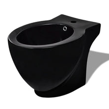 Ronde Staande Keramieken Bidet (Zwart)