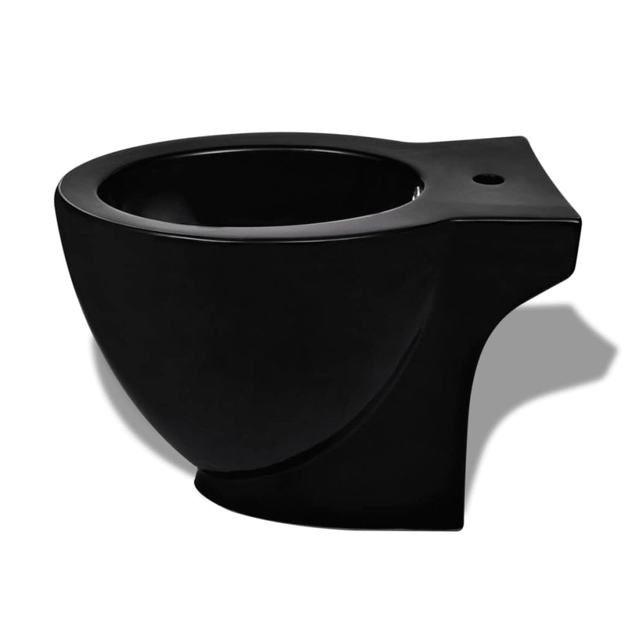 Ronde Staande Keramieken Bidet (Zwart)