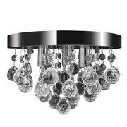 Plafondlamp 25 cm kristal chroom
